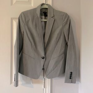 Beautiful gray light pinstripe Ann Taylor skirt suit set!